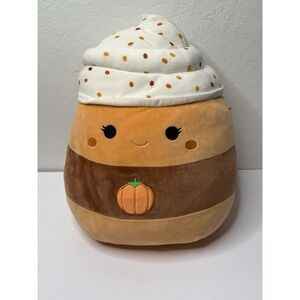 Squishmallows Paislynn the Pumpkin Spiced‎ Latte Orange Fall Autumn Coffee Plush